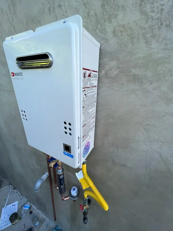 Tankless water heater installation for Eden homes